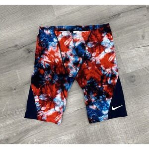 Nike Hydrastrong Men's Swim Jammers Size 34 NWT Tie Dye Color Block